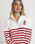 King Mickey Burgundy gestreifter Pyjama