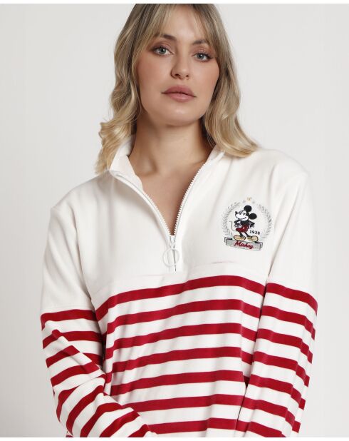 King Mickey Burgundy gestreifter Pyjama