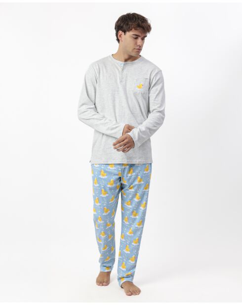 Grauer Schlafanzug Sweet Duckling