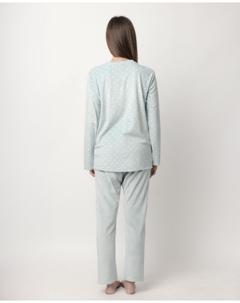 Pyjama en velours Classic vert d'eau