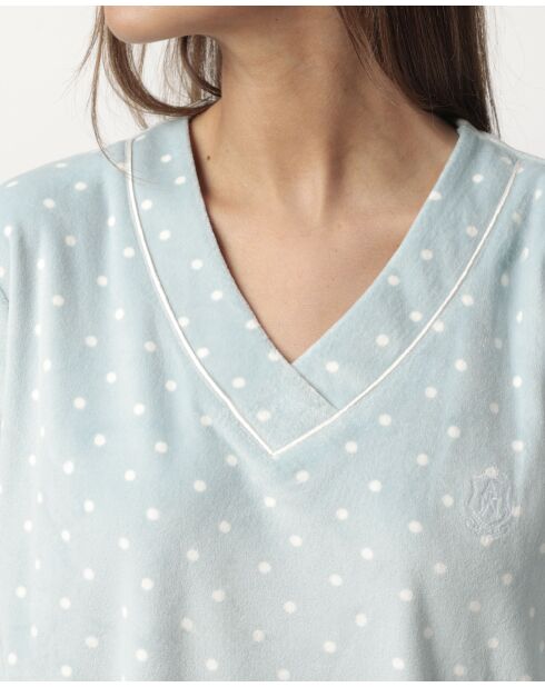 Pyjama en velours Classic vert d'eau