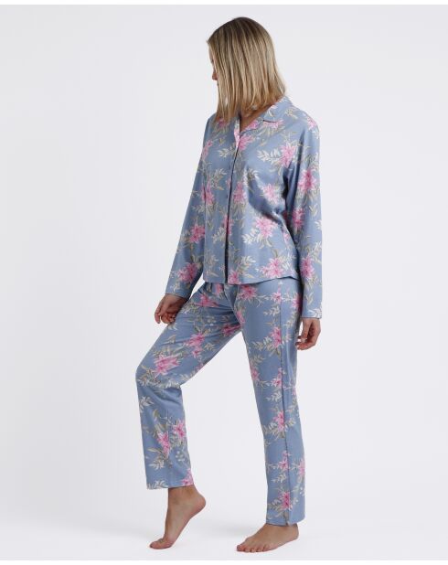 Pyjama Fleurs bleu