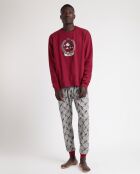 Pyjama Mickey Roi bordeaux