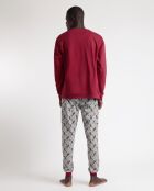 Pyjama Mickey Roi bordeaux