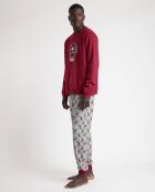 Pyjama Mickey Roi bordeaux