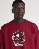 Pyjama Mickey Roi bordeaux