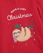 Pigiama natalizio con bradipo rosso