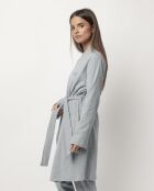 Peignoir côtelé ultra-doux Home bleu