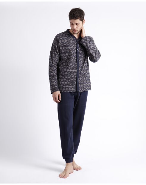 Magnífico pijama azul marino