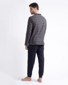 Magnífico pijama azul marino