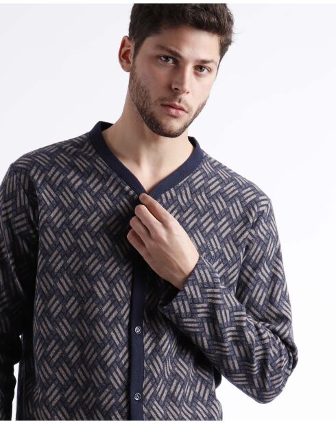 Magnífico pijama azul marino