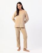 Pyjama en velours Home beige