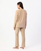 Pyjama en velours Home beige