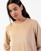 Pyjama en velours Home beige