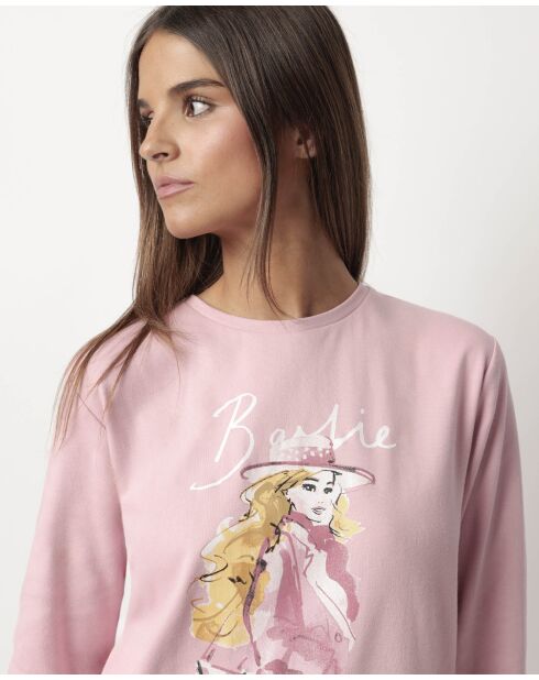 Pyjama Barbie rose