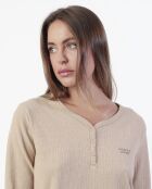 Pyjama côtelé ultra-doux Home camel