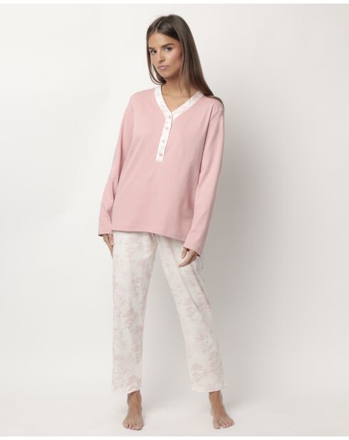 Pyjama Classic Toile de Jouy rose