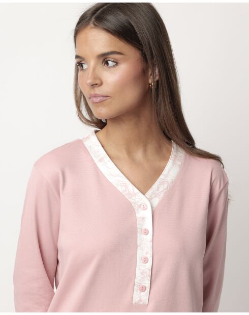 Pyjama Classic Toile de Jouy rose