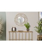 Miroir mural valencia marron - Ø 60x3 cm