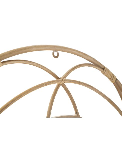 Miroir mural valencia marron - Ø 60x3 cm