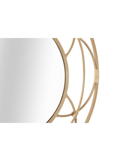 Miroir mural valencia marron - Ø 60x3 cm