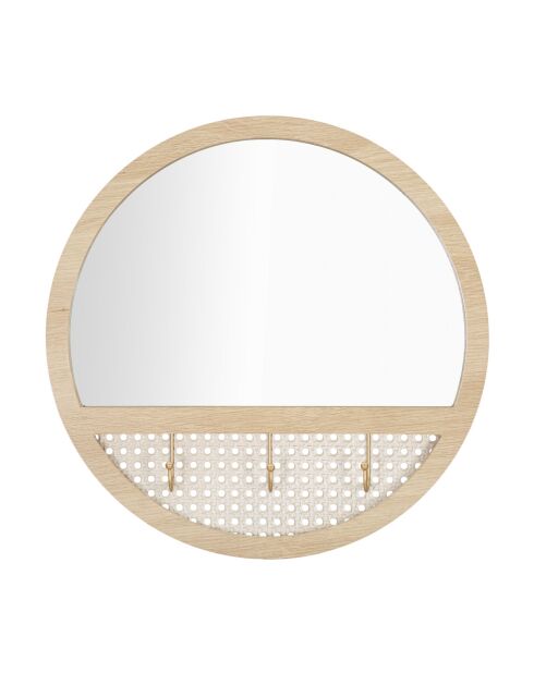 Miroir mural fuji Beige - Ø 50x5 cm