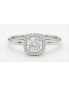 Bague Carré céleste D0,08/36 or blanc