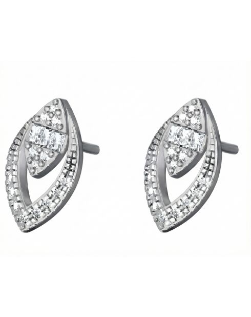 Boucles d'oreilles Seed of Love D0,10/36 or blanc