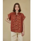 Top en Coton & Lin CALPH Brique