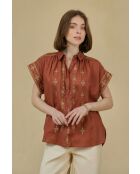 Top en Coton & Lin CALPH Brique