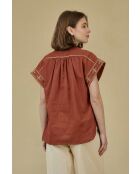 Top en Coton & Lin CALPH Brique