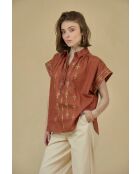 Top en Coton & Lin CALPH Brique