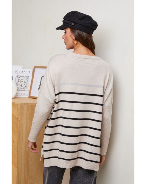 Pull en Laine mélangée Vana Beige