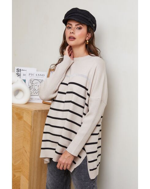 Pull en Laine mélangée Vana Beige