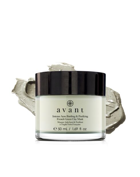 Frans masker tegen acne en zuiverend masker van groene klei - 50 ml