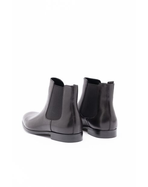 Boots en Cuir Célestin noires