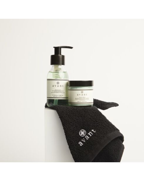 Gel detergente + trattamento anti-acne + asciugamano per il viso