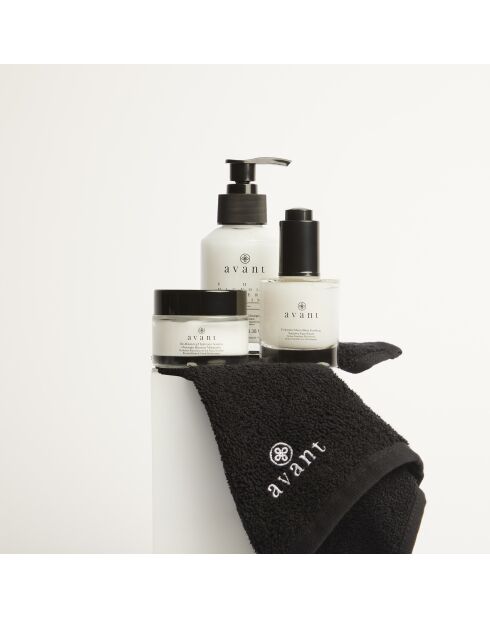 PHA Abschwellender Porenreiniger + Nachtreparierende Feuchtigkeitscreme + Stärkendes Serum + Handtuch