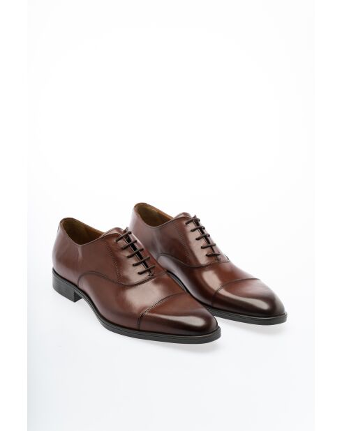 Derbies  en Cuir Elvane cognac