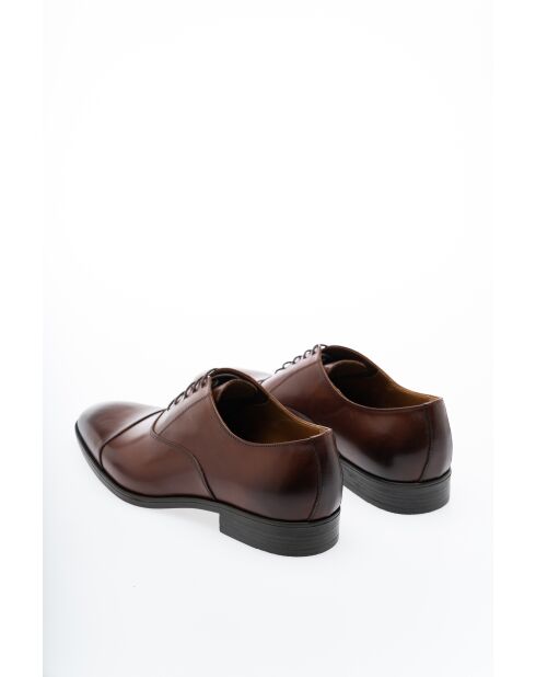 Derbies  en Cuir Elvane cognac