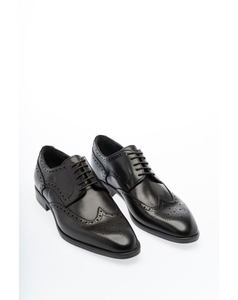 Derbies en Cuir Lior brun foncé