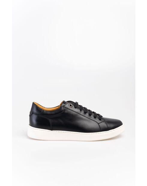 Baskets en Cuir Orin noir/blanc
