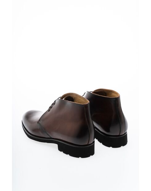 Bottines en Cuir Eloan brun moyen