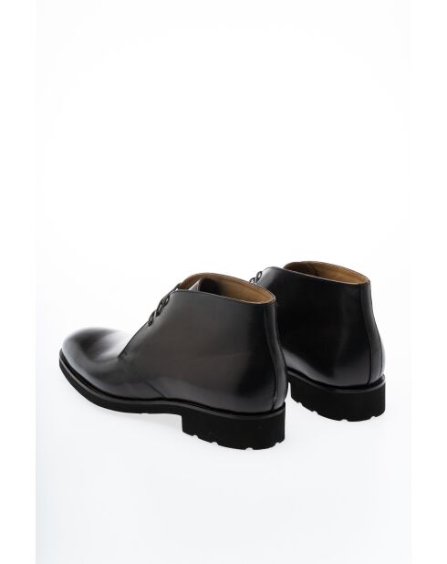 Bottines en Cuir Eloan brun foncé
