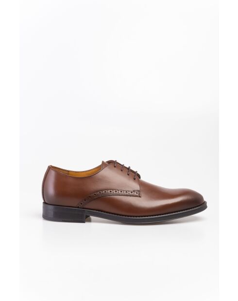 Derbies en Cuir Iskar cognac