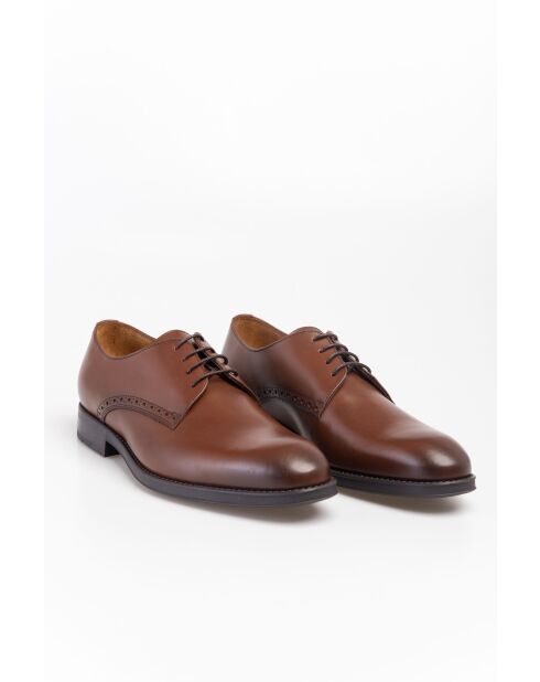 Derbies en Cuir Iskar cognac
