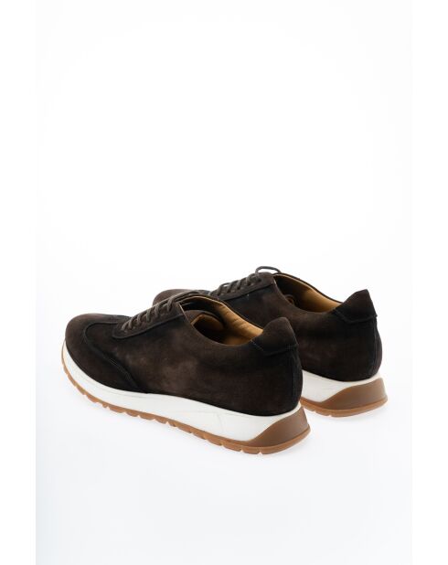 Baskets en Cuir Lunea brun foncé