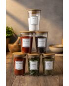 Set di 6 barattoli trasparenti per spezie