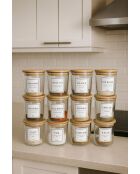 Set di 12 barattoli trasparenti per spezie