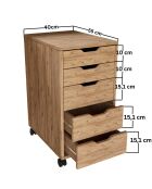 Aparador de pino atlántico - 40x77,4x55 cm